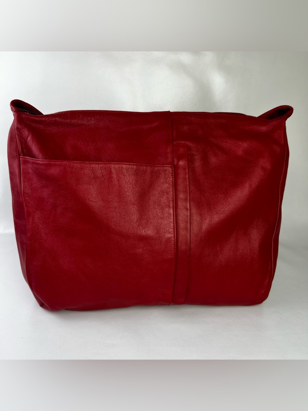 Valerie Steven Red Leather Bag Tote